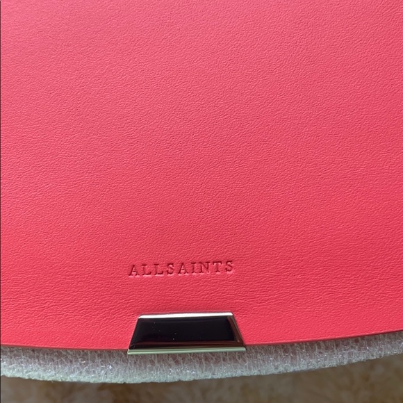 ALL SAINTS Captain Round Leather Crossbody Bag - Picture 12 of 15